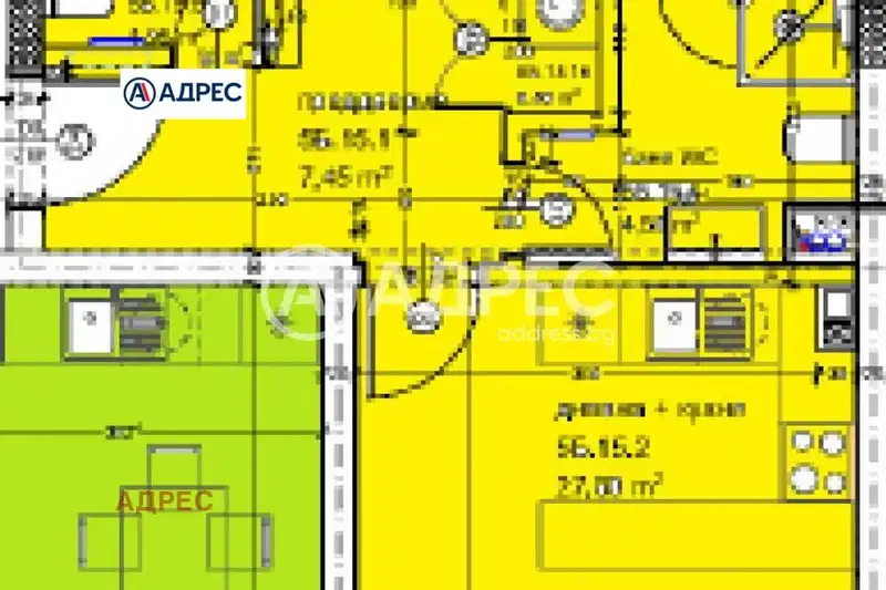 3-bedroom apartment in Кайсиева ина