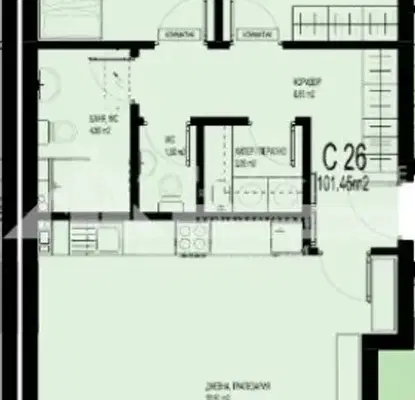 Снимка 2 — Просторен 3-стаен апартамент с тераса в кв. Христо Смирненски, Пловдив