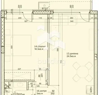 Снимка 3 — Двустаен апартамент с двор в нова сграда в Остромила, Пловдив
