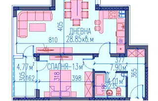 Двустаен апартамент с тераса на бул. 6-ти септември в Пловдив