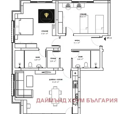 Снимка 4 — Просторен 4-стаен апартамент с три тераси в Остромила, Пловдив
