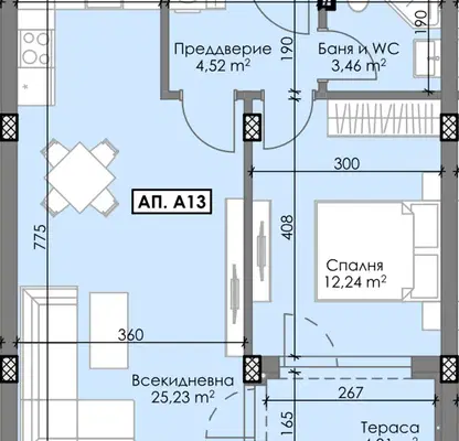 Снимка 4 — Двустаен апартамент в Пловдив, Остромила
