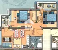 Снимка 2 — Тристаен апартамент в Дружба 1 с близост до езерото и метро