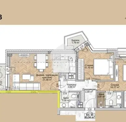 Photo 4 — Three-room apartment with three terraces in Lyulin 8, Sofia