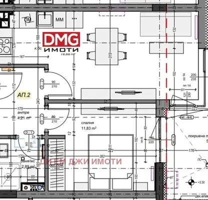 Снимка 2 — Двустаен апартамент с тераса до метростанция в Надежда 1