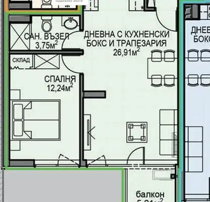 Photo 3 — 2-bedroom apartment in Sofiya, Obelya 2