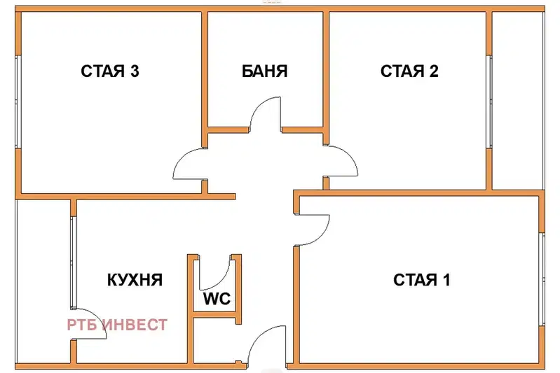 3-bedroom apartment in Sofiya, Sveta Troica