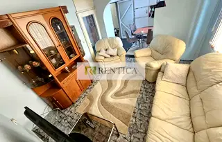 Обзаведен тристаен апартамент с остъклена тераса в Чаталджа
