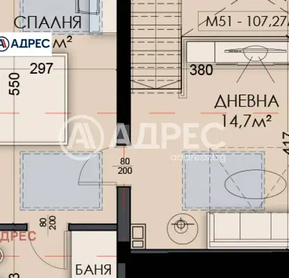 Снимка 5 — Просторен 4-стаен мезонет в нова тухлена сграда във Виница, Варна