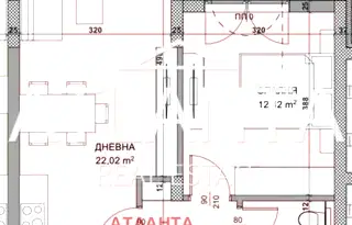 Двустаен апартамент в Кайсиева ина