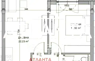 Двустаен апартамент в Кайсиева ина