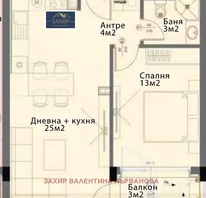 Снимка 4 — Двустаен апартамент в Модерно предие