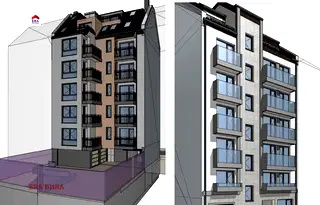 Двустаен апартамент с изложение изток/запад в Банишора, София