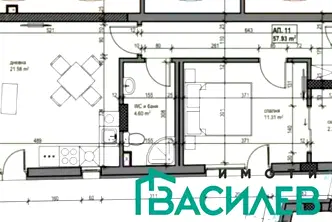 Двустаен апартамент с двор в нова сграда в Банишора, София