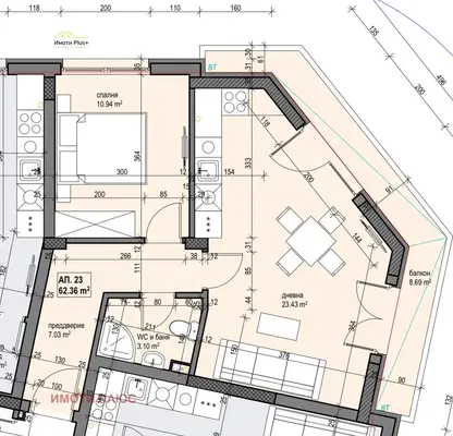 Photo 3 — 2-bedroom apartment in Sofiya, Banishora