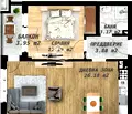 Снимка 2 — Двустайно жилище с модерна архитектура в кв. Беломорски, Пловдив