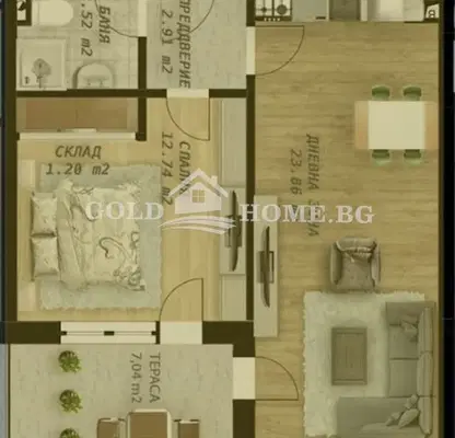 Photo 3 — 2-bedroom apartment in Plovdiv, Belomorski