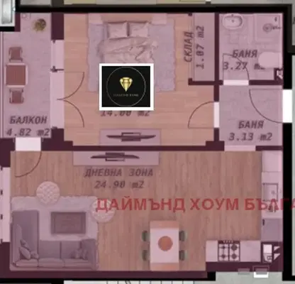 Снимка 2 — Двустаен апартамент в Пловдив, Беломорски