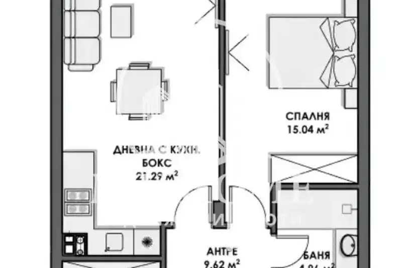 2-bedroom apartment in Sofiya, Boyana