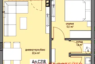 Двустаен апартамент в Бургас, Братя Миладинови