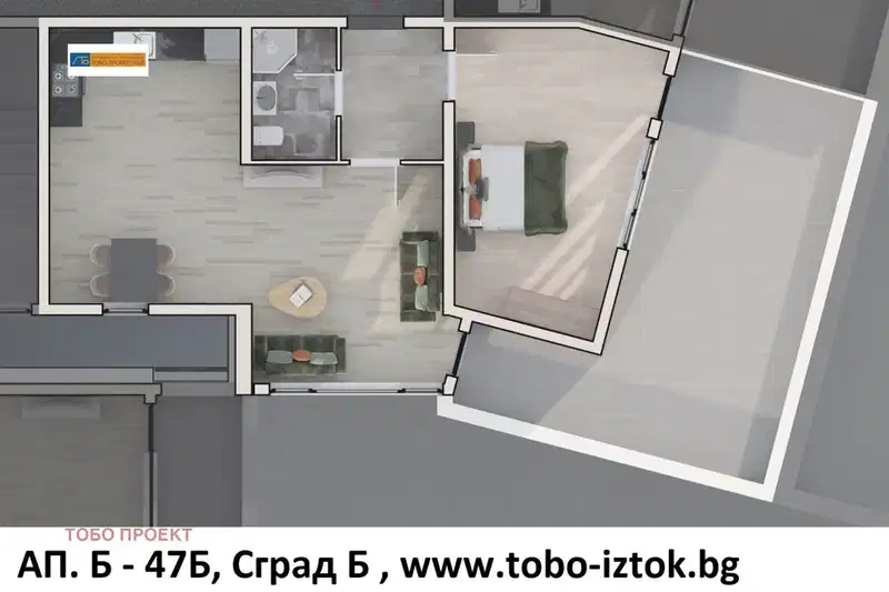 Двустаен апартамент с качествено тухлено строителство в Дружба 2