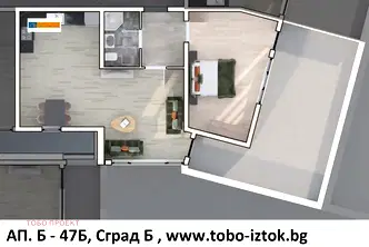 Двустаен апартамент с качествено тухлено строителство в Дружба 2