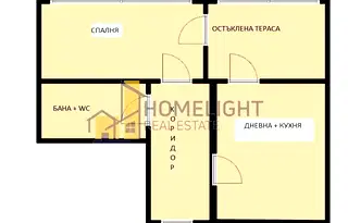 Двустаен апартамент с южно изложение в Дружба 2, София