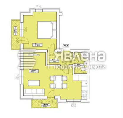 Снимка 2 — Двустаен апартамент в Благоев, Еленово 2