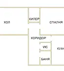 Двустаен панелен апартамент с две тераси в Хаджи Димитър, София
