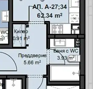 Снимка 2 — Двустаен апартамент в Пловдив, Христо Смирненски