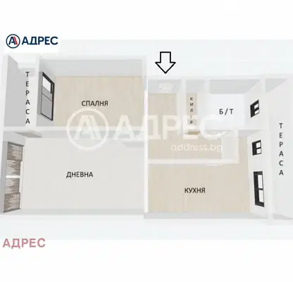 Снимка 4 — Двустаен апартамент с южно изложение до ЖП гара Варна