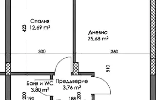 Двустаен апартамент с тераса в нова сграда в Каменица 2, Пловдив
