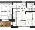 Снимка 3 — Двустаен апартамент в София, Кръстова вада