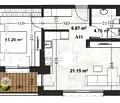 Снимка 3 — Двустаен апартамент в София, Кръстова вада