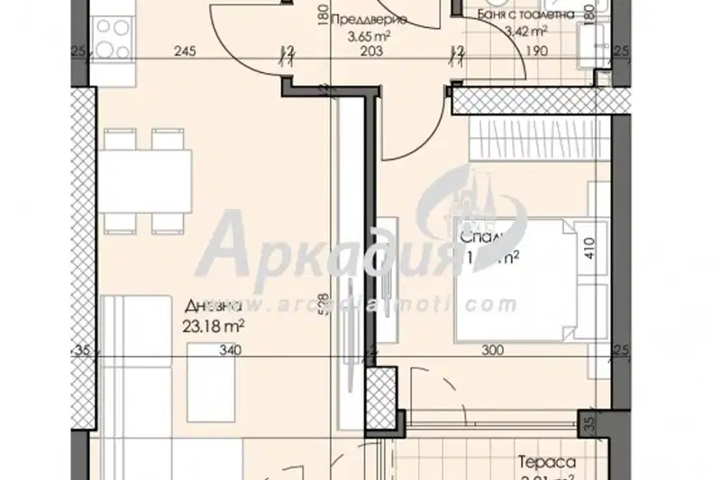 2-bedroom apartment in Plovdiv, Kyrshiyaka