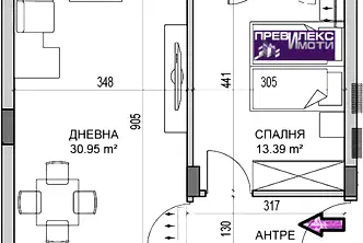 Двустаен апартамент с тераса в нова сграда в Кършияка, Пловдив