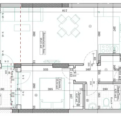 Photo 3 — Two-room apartment with spacious living room in Levski 1, Varna