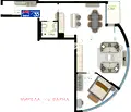 Снимка 2 — Двустаен апартамент с морска гледка в м-т Ален мак, Варна