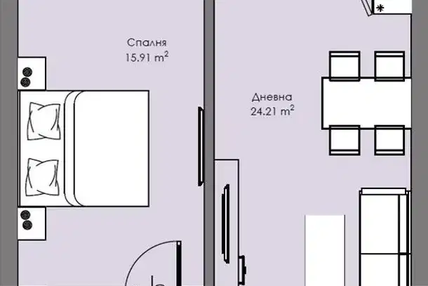 2-bedroom apartment in Burgas, Madika