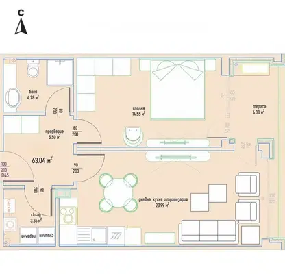 Photo 5 — 2-bedroom apartment in Sofiya, Malinova Dolina