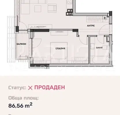 Снимка 2 — Двустаен апартамент с югозападно изложение в Манастирски ливади