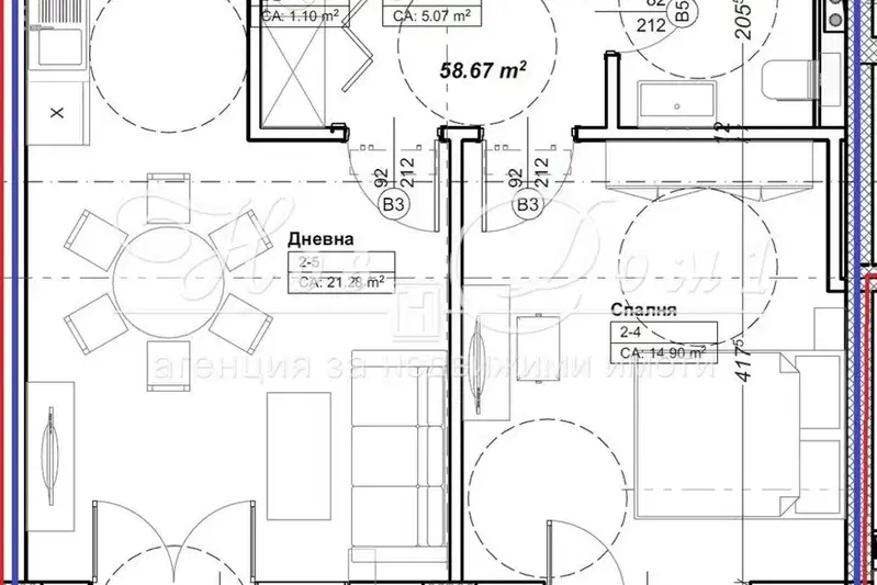2-bedroom apartment in Sofiya, Oborishte