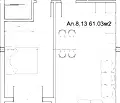 Снимка 2 — Двустаен апартамент с функционално разпределение в Орландовци, София
