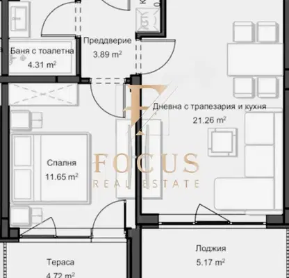 Снимка 2 — Двустаен апартамент в Пловдив, Остромила