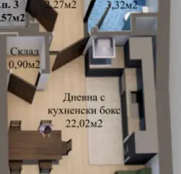 Снимка 2 — Двустаен апартамент в София, Подуяне