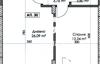 Двустаен апартамент с просторна дневна в Тракия, Пловдив