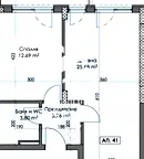 Двустаен апартамент в Пловдив, Тракия
