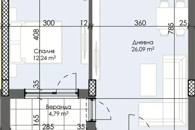 2-bedroom apartment in Plovdiv, Trakiya