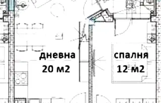 Двустаен апартамент с морска панорама във Виница, Варна