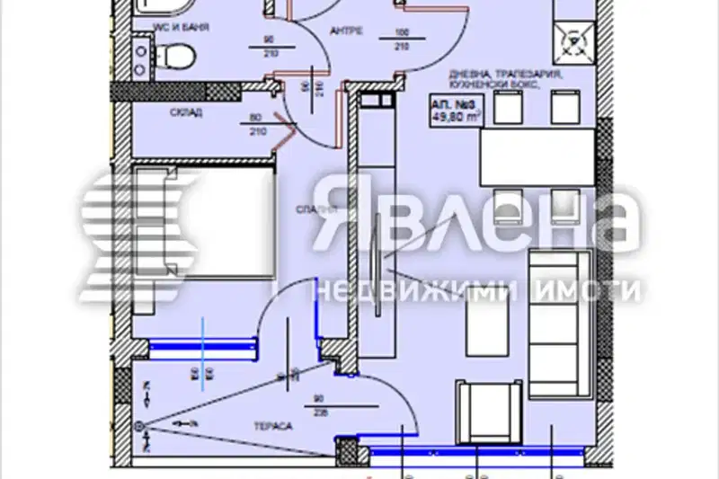 2-bedroom apartment in Oblast Burgas, Pomorie